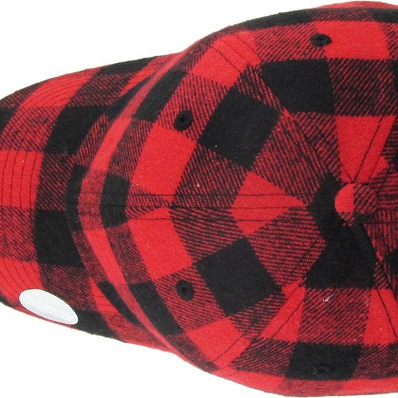 Red & Black Plaid Baseball Cap - Picture 4 of 7